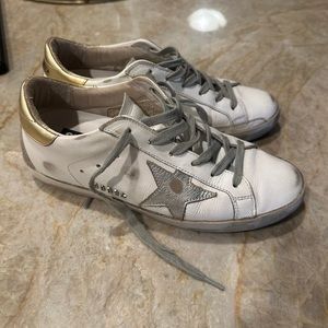 Golden Goose Superstar Sneaker silver and gold